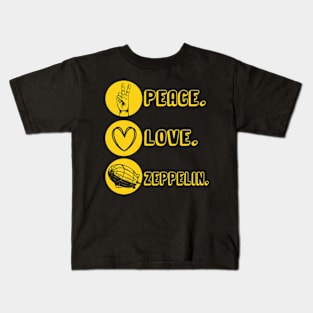 Zeppelin Love Peace Kids T-Shirt